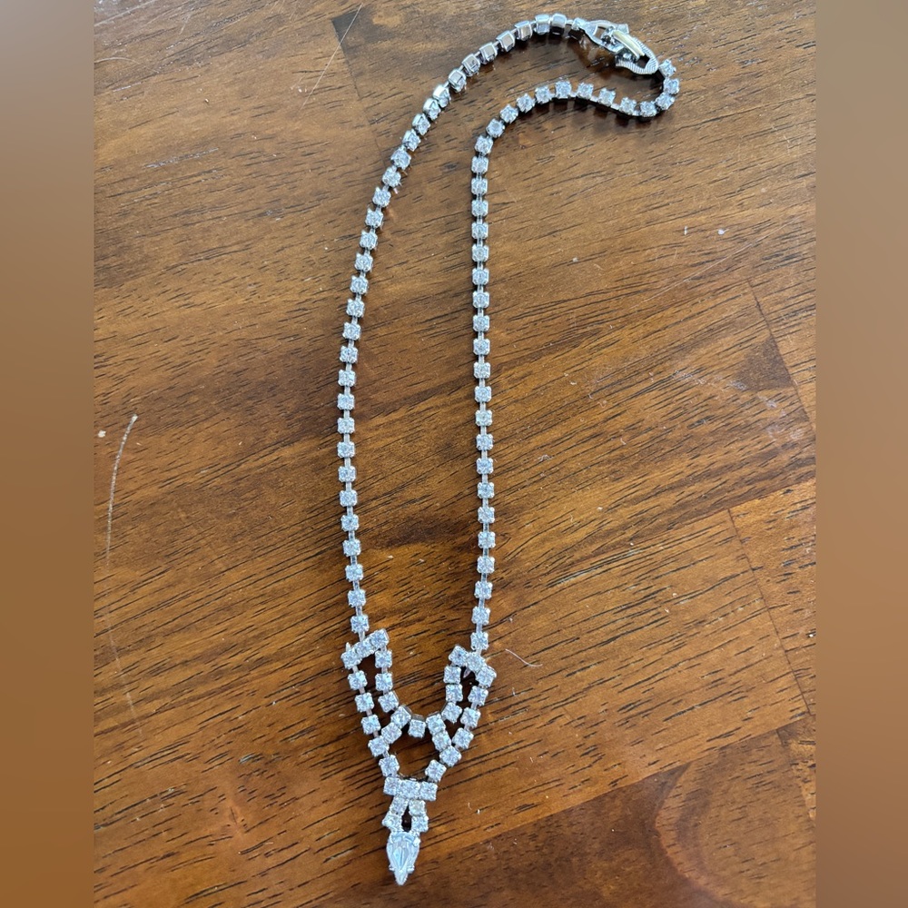 Faux rhinestone necklace